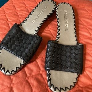 Robert Zur black sandals size 7.5